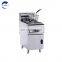 Electric deep fryer with valve