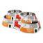 100% Melamine Double Pet Bowl Stainless Steel Pet Dog Double Food Bowl