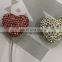 china natural stone crystal ab heart shape beads, white crystal AB  for jewelry