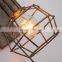 American antique wall lamp creative pulley vintage Iron wall lights modern black lighting
