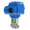 DKV DN8 DN10 3/8inch 5000PSI  motorized stainless steel 304 316L actuated stainless steel ball valves 1in