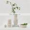 Modern Art Decoration White Black Minimalist Matte round handmade Vase