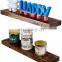 Hot selling handmade rustic wood floating wall shelves wall mounted