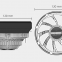 Ventilateur CPU 12V CC 0,38A 62 CFM max avec palier hydraulique et 40000H