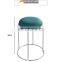 high quality luxury nordic round gold metal modern stackable dining stool chair metal living room chairs