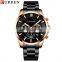 CURREN 8358 Japan Quartz Chronograph Watch Name Brand Stainless Steel Business Wrist Watch