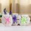 2016 new arrival cheapest flower shape wedding cards with colorful ribbon