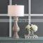 Good Quality simple retro wood color bedside resin table lamp for living room