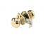 Steel Polished Brass passage double ball dummy knob tubular door lock
