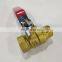 Custom Male Thread Metal Handle Brass Ball Valve With Red Handle For Gas Or Water