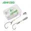 JOHNCOO 5Pcs Per Box Fishing Drop Shot Hook Swivel Carbon Steel Lead Sinker Weighted Worm Fishing Hooks