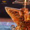 Home Craft Accessory Liuli Crystal Fengshui Decorative Blessing Dragon Boat Craft Good Luck Ornaments Factory