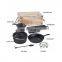 Cast iron pots and pans cookware sets
