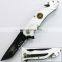 8 Inch Stainless Steel Rescue Pocket Knife With Aluminum Handle