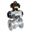 Pneumatic stainless steel ball valve Q641F-16P  Stainless steel ball valve