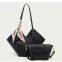 Female lychee pattern senior sense large capacity one-shoulder tote bag two-piece set