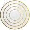 Fast Shipping Black Rim Dishes Plate Set Cheap Glass Wedding Charger Tableware