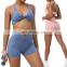 2024 New Leopard Suit Twisted Cross Sport Bra Shorts 2 Piece Suit Custom Logo Workout Wear Women Gym Fitness Sets Yoga Set