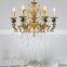 Modern round brass crystal luxury chandelier wall lamp for living room ceiling or bedroom ceiling