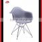 Hard Durable Plastic Molded Side Chair with steel Legs