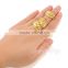 New model solid gold jewelry crystal double finger ring
