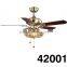 Green Bronze Iron Body Outdoor Lighted 5 Blade 230V Ceiling Fans