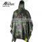 Military Waterproof Rain Poncho PVC Camoflage Raincoat with Hooded