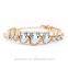 Wedding Designs 18K Real Gold Plated Heart Love Austrian Crystal Bracelet & Bangle