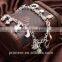 Wholesale High Quality Silver Plated bracelets for women 13 pendants charm jewelry