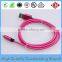 Metal Nylon braided Micro USB data charging cable for mobile phone