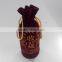 Velvet wine bottle gift bag with tassels,personalized wine gift bags