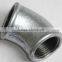 90 degree malleable iron elbow