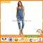 New Stylish Blue 100% Cotton Denim Jeans Wholesale Apparel Overall For Women                        
                                                Quality Choice