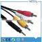 factory price av cable din plug to 3 rca cable digital audio output cable shielded audio cable