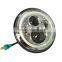 7" Halo Projector Headlight with H4 Adapters, 7" Jeep Wrangler LED Auto Headlight 7inch Harley LED Headlight with Angel Eyes