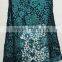 Royal blue french lace cl60111 with ployeaster material fashionable design for African ladies