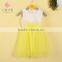 2015 hot selling latest korean kids lace sleeveless girl dress designs with big bowknot