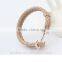 Popular Punk Style Fashion Red & gold filled Braided Leather Wholesale ccb Clasp Braided Leather Bracelet,gold bracelet