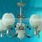 2015 Chrome white glass shade chandeliers lighting with CE