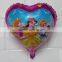 90*95cm big heart cinderella balloon helium for birthday party snow white 36 inch Aluminium foil balloon