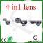 high quality 4 in 1 lens fisheye macro lens +wide angle lens+telephtoto lens