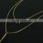 Fashion Gold Bar Circle Pendant Charm Plated Wedding Chain Necklace jewelry