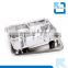 5 butterfly-shaped compartment of stainless steel serving fast food tray