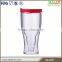 Plastic beer mug with freezer gel in double wall