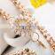 new fashion ladies and women white rhinestone beige beads metal decoration slim waist chain