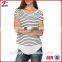Stretch jersey 2015 new arrival hot selling short sleeve blouse women shirt model
