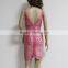 Wholesale pink print spaghetti strap summer dress