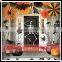 Orange & Black tissue paper Hanging Fans and pompoms Halloween party decoration                        
                                                Quality Choice