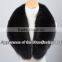 Fashion Black Color Fox Fur Collar of Shawl for Down Jacket