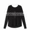 Black custom crewneck sweatshirt wholesale women crewneck sweatshirt